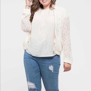 NWOT Sheer Lace Jacket